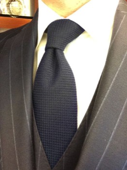  Navy Blue Cashmere Black Warp Tie #25 