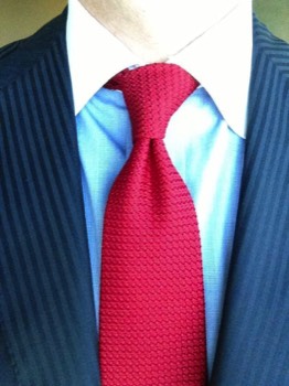  Red Grenadine Grossa Silk Tie #GGT-1 