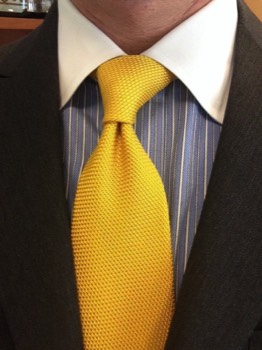  Yellow Gold Grenadine Fina Silk Tie #GFT-29 