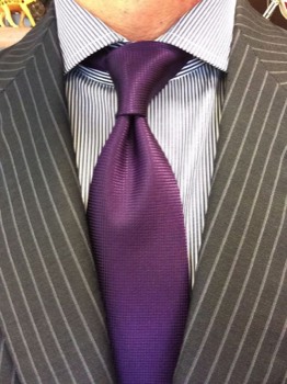  Purple Diamond Weave Silk Tie #9 