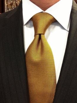  Yellow Gold Oxford Silk Tie #20 