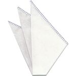 Belgian White Linen Pocket Squares Hand Sewn Decorative Flat Edges with Different Colors