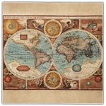 Ancient Map Pocket Square #1A
