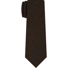 {[en]:Black & Camel Herringbone Wool Tie