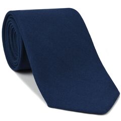 {[en]:Macclesfield Challis Dark Blue Solid Wool Tie