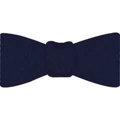 {[en]:Navy Blue Solid Challis Wool Bow Tie