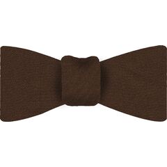 {[en]:Dark Brown Satin Silk Bow Tie