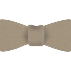 {[en]:Light Cream Satin Silk Bow Tie