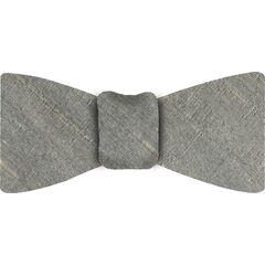 {[en]:Medium Charcoal Gray Thai Rough Silk Bow Tie