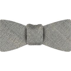 {[en]:Gray Thai Rough Silk Bow Tie