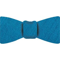 {[en]:Ocean Blue Thai Rough Silk Bow Tie