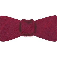 {[en]:Red/Purple Thai Rough Silk Bow Tie