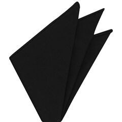 Black Belgian Linen Pocket Square
