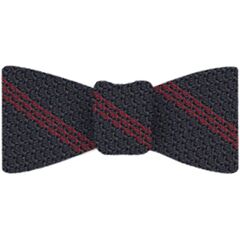 {[en]:Red Stripe On Midnight Blue Grenadine Tie