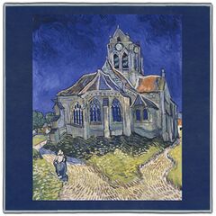 {[en]:Van Gogh The Church at Auvers 1890 Pocket Square