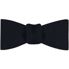 Dark Navy Blue Faille Silk Bow Tie #IFABT-5