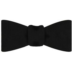 Black Faille Silk Bow Tie #IFABT-1