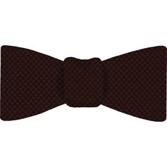 Burgundy Cashmere Black Warp Bow Tie #CABT-5