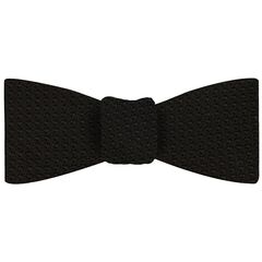 Black Grenadine Grossa Silk Bow Tie #GGBT-7