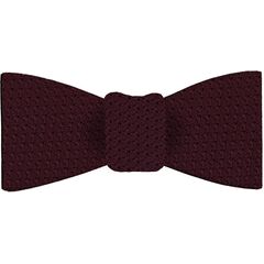 {[en]:Burgundy Prometeo Grenadine Silk Bow Tie
