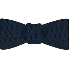 {[en]:Midnight Blue Prometeo Grenadine Silk Bow Tie