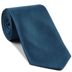 {[en]:Steel Blue Mulberrywood Weave Silk Tie