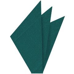 {[en]:Dark Green Turquoise Mulberrywood Weave Silk Pocket Square