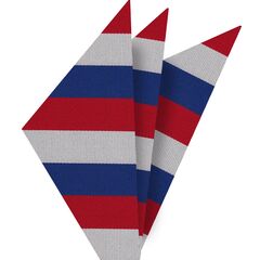 {[en]:Red, White & Blue American Stripes Pocket Square