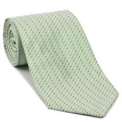 {[en]:White & Gray on Light Mint Green Pattern Silk Tie