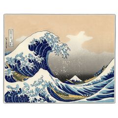 {[en]:The Big Wave of Kanagawa Hokusai Print Pocket Rectangle