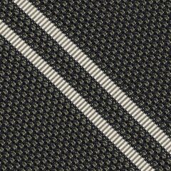 {[en]:Off-White on Sage Grenadine Fina Reppe Stripe Silk  Pocket Square