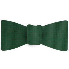 {[en]:Bottle Green Diamond Weave Silk Bow Tie