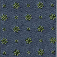 {[en]:Young Leaf Green on Charcoal Gray Classic Flower Silk Pocket Square