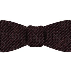 {[en]:Burgundy Shantung Grenadine Grossa Silk Bow Tie