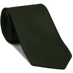 {[en]:Forest Green Twill Madder Solid Silk Tie