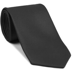 {[en]:Charcoal Gray Twill Madder Solid Silk Tie