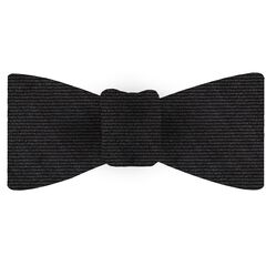 {[en]:Dark Charcoal Gray Wool/Silk Bow Tie