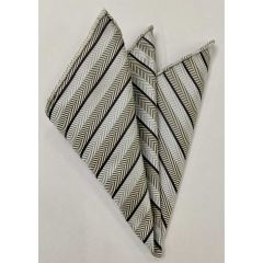 Formal/Wedding Silk Stripe Pocket Square #WDSP-6