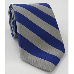 Georgetown Silk Tie ACO-6 (Blue & Dull Gray)