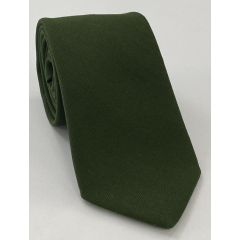 Forest Green Solid Challis Wool Tie CHSOT-7