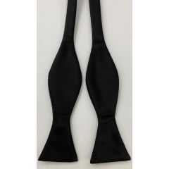 Black Satin Silk Bow Tie ISABT-5