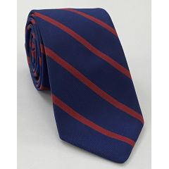 Red on Navy Mogador Striped Tie MGST-4
