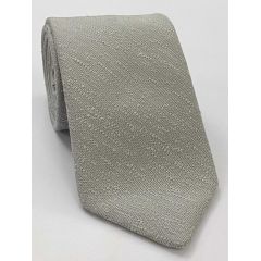 Silver Gray Shantung Solid Silk Tie SHSOT-1