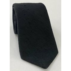 Black Shantung Solid Silk Tie SHSOT-8
