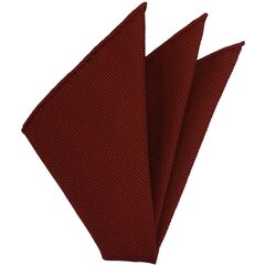 {[en]:Medium Red Piccola Grenadine Silk Pocket Squares