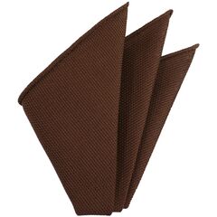 {[en]:Chocolate Piccola Grenadine Silk Pocket Squares