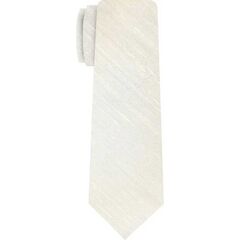 {[en]:Natural White Large Slubs Rough Thai Silk Tie