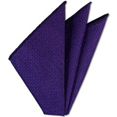 {[en]:Purple Brocade Cotton Pocket Square