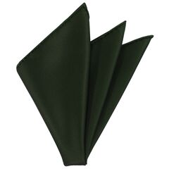 Forest Green Twill Madder Solid Silk Pocket Square #TMSOP-7