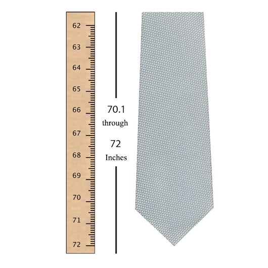 70.1 through 72 Inches (181.5 through 189 Centimeters) Tie Length